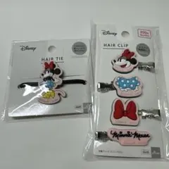 ディズニー ミニーマウス ヘアクリップ ヘアゴム セット 新品　未使用　未開封