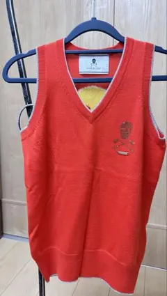 MARK & LONA オレンジ スカル Vネック ベスト