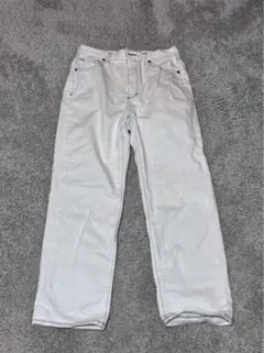GU デニムパンツ ホワイト L 사이즈