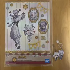 カラフルピーチ　 どぬく ホログラムステッカーシート　キーホルダーセット