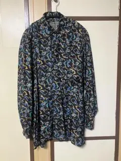 robert stock シルク長袖シャツ 総柄