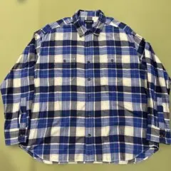 【McGREGOR】青×ピンク チェック柄 長袖シャツ サイズ:3L