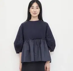 【美品】マルニノースリーブブラウス D209 MARNI マルニ ノースリーブブラウス フリル グレー 38 S
