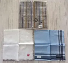ポロ ハンドタオル　バーバリー　トラサルディ　ハンカチ　3点