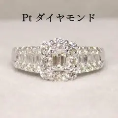 ダイヤモンド リング A6073 0.13ct Pt900 バゲットカット - メルカリ
