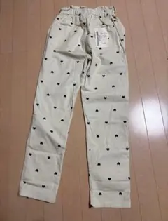 ブランシェス ハート柄クリーム色パンツ 150cm