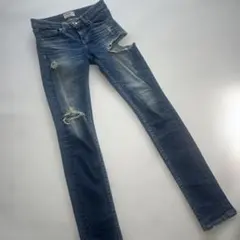 GYDA SIDE RIPPED スキニー デニム パンツ スキニーデニム