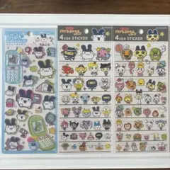 【正規品】 たまごっち 3枚　平成ハッピーフォン 4サイズステッカー おみせっち