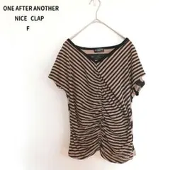 ONE AFTER ANOTHER NICE CLAP ストライプTシャツ Fのサムネイル