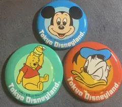3個セット】80s 東京ディズニーランド 開業時 缶バッジ WDP表記 - メルカリ