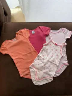 PETIT BATEAU ボディスーツ 4枚セット 12m/74cm