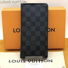 ルイ ヴィトン ダミエ グラフィット ブラザ 長財布 ブラック 黒
