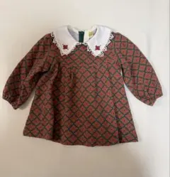 moimoln モイモルン レース襟 花柄ワンピース 80cm