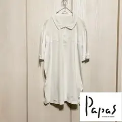 【美品】 Papas ロゴアップリケ ポロシャツのサムネイル