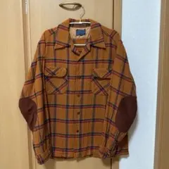 PENDLETON 60s vintageウールシャツ エルボーパッチ チェックのサムネイル