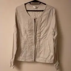 CINEMA CLUB ベージュ ノーカラージャケット M