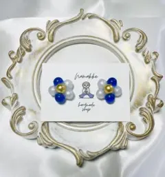 【A-6-6】　まるまる花ピアス