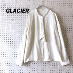 グラシア ブラウス 長袖 ラッフルデザイン M ポリエステル オフィスカジュアル