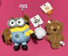 USJ ミニオン ボブぬいぐるみボールチェーン キーホルダー　ティム　テレサ