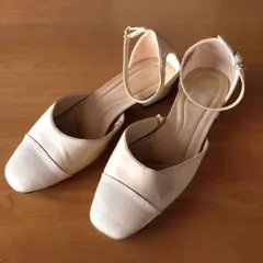 ZARA　トゥキャップフラットシューズ　バックルアンクルストラップ　38サイズ