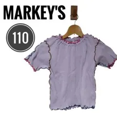 MARKEY'S 半袖シャツ 110サイズ 薄紫色 ラベンダー 可愛い 女の子