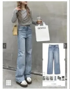 グレイル　ワイドセミフレアデニムパンツ[cu136] S