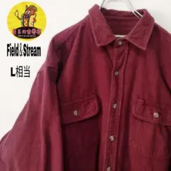 usa古着 Field＆Stream ヘビーネルシャツ　L相当 えんじ