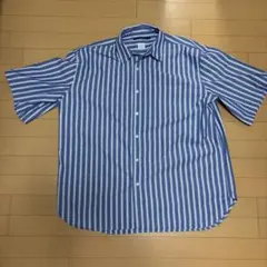 CPCM イージーケア 半袖シャツ 青白ストライプ