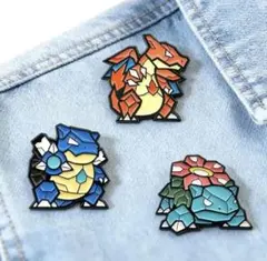 ポケモン ピンバッチ 御三家 ヒトカゲ ゼニガメ フシギダネ 3個セット