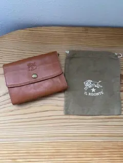 イルビゾンテ　IL BISONTE 折り財布 ブラウン　レディース　メンズ