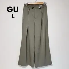 GU スーパーワイドパンツ オリーブ L