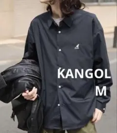 新品　KANGOL ロゴ刺繍 長袖シャツ イージーケア