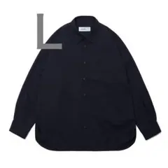◆最終価格◆極美品◆ everyone wool shirt (NAVY) Ｌ