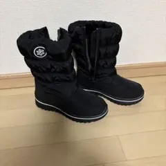 ブラックスノーブーツ ファスナー付き