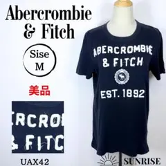 ★美品 Abercrombie & Fitch 半袖Tシャツ ネイビー 綿 M