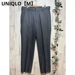 ユニクロ　メンズ　ストレッチウールスリムフィットパンツ（オールシーズン）グレー