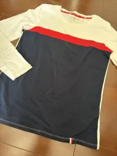 トミーヒルフィガー スポーツ ロンT 紺 白 赤 Sサイズ レディース