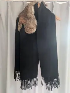 ファー付きマフラー