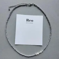 №2129淡水パール シルバービーズネックレス