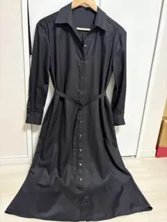 【新品未使用】UNITED ARROWS ブラック シャツワンピース 36