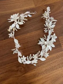 ウェディングヘッドドレス 花モチーフ