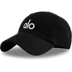 値下げ‼️alo ブラック ベースボールキャップ キャップ 黒 ユニセックス