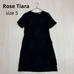 ☆ Rose Tiara ローズティアラ 半袖 レース ワンピース ドレス Sのサムネイル