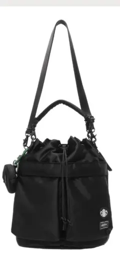 PORTER コーヒービーンシェイプ ２WAY ツールバッグ ブラック