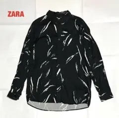【人気】ZARA　ザラ　総柄シャツ　レーヨン　メンズ　レディース　ユニセックス