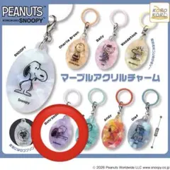 PEANUTS スヌーピー　マーブルアクリルチャーム めじるしアクセサリー