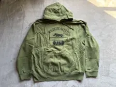 新品同様　チャンピオン　スウェットパーカー　染み込みプリント　L