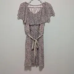 デートにおすすめ♡ビーラディエンス　リボン付き小花柄ワンピース　ピンク