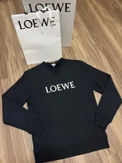 【極美品】LOEWE ロゴ刺繍 スウェット ブラックのサムネイル