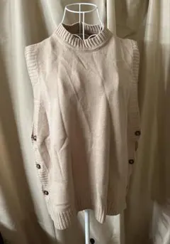 ノースリーブ ニット ハイネック